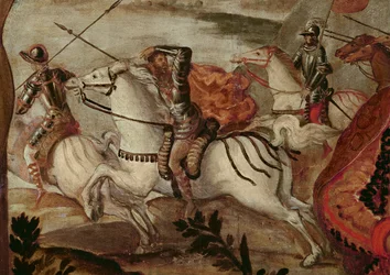 Detail of a cavalryman from Crucifixion (detail)